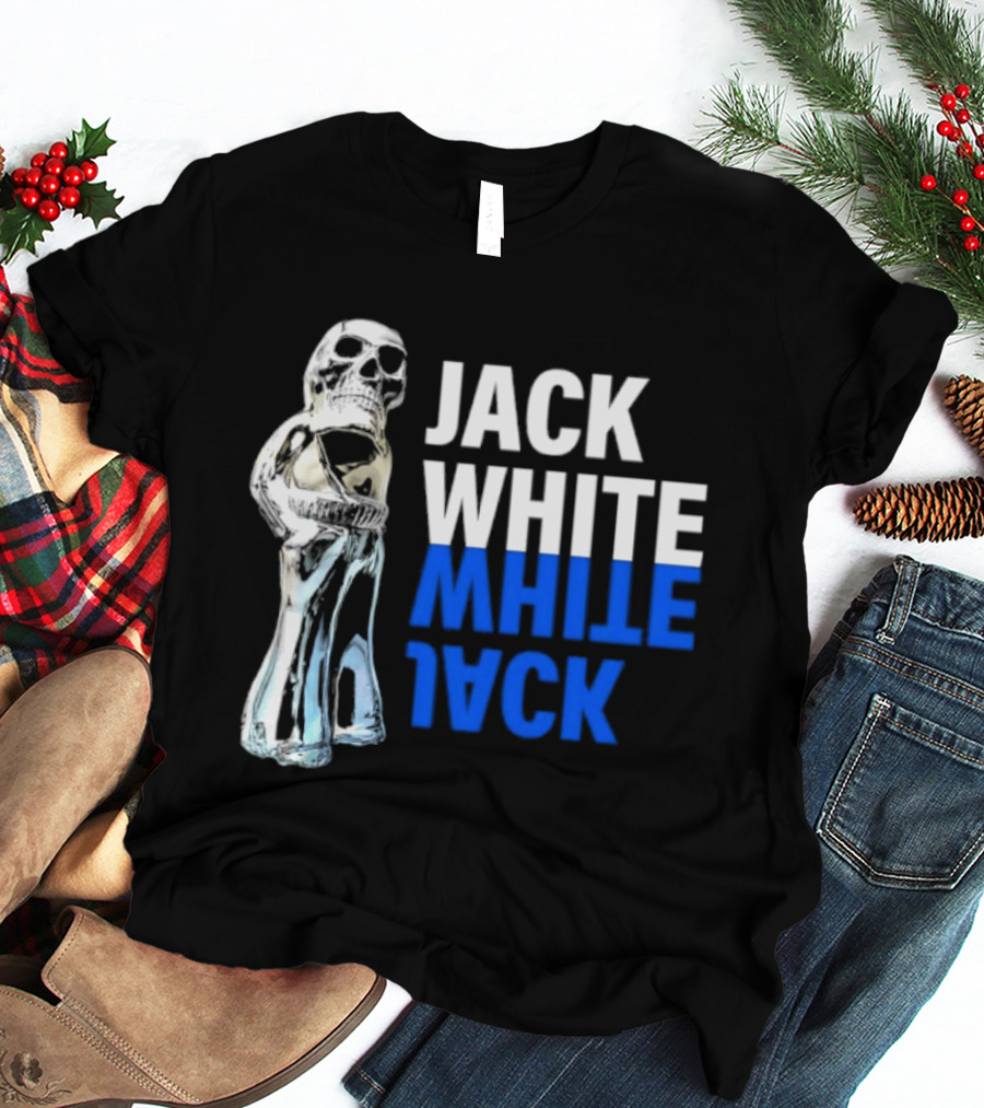 Jack White Rock Musician Skull Reflection T-Shirt