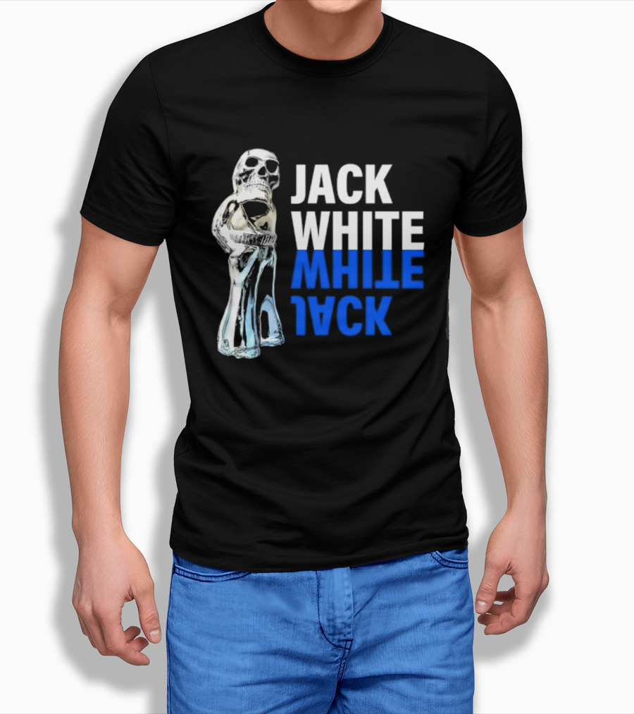 Jack White Rock Musician Skull Reflection T-Shirt