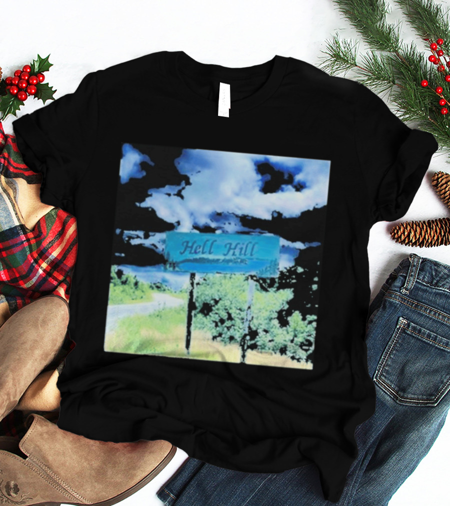 Elita Harkov Hell Hill Scenic Road Sign T-Shirt
