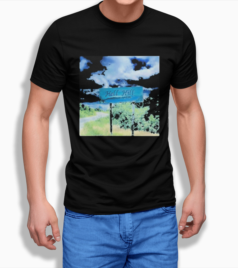 Elita Harkov Hell Hill Scenic Road Sign T-Shirt