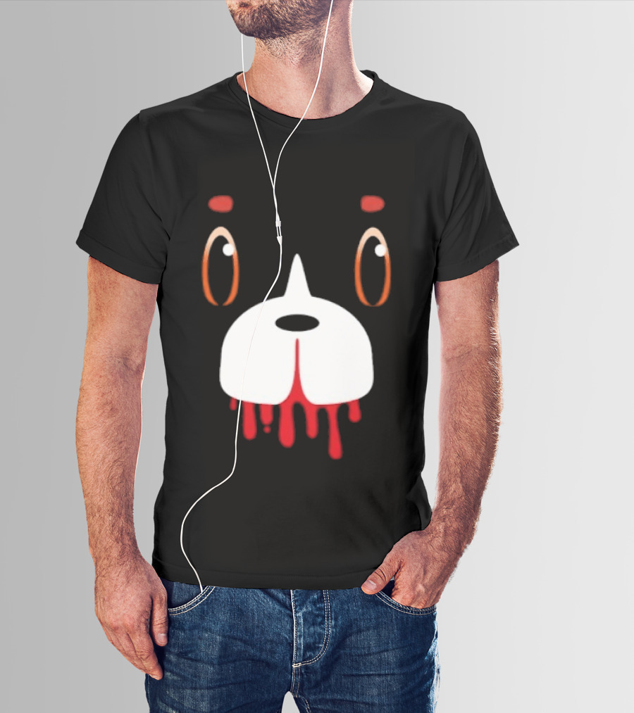 Final Space Mooncake Face Cartoon Character Dripping Red T-Shirt