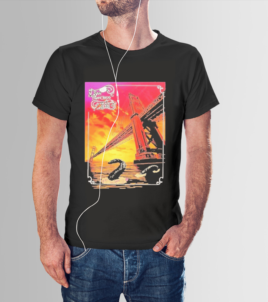 Phish The Spring Tour 2025 Bill Graham Civic Auditorium San Francisco April 22nd 23rdBridge T-Shirt