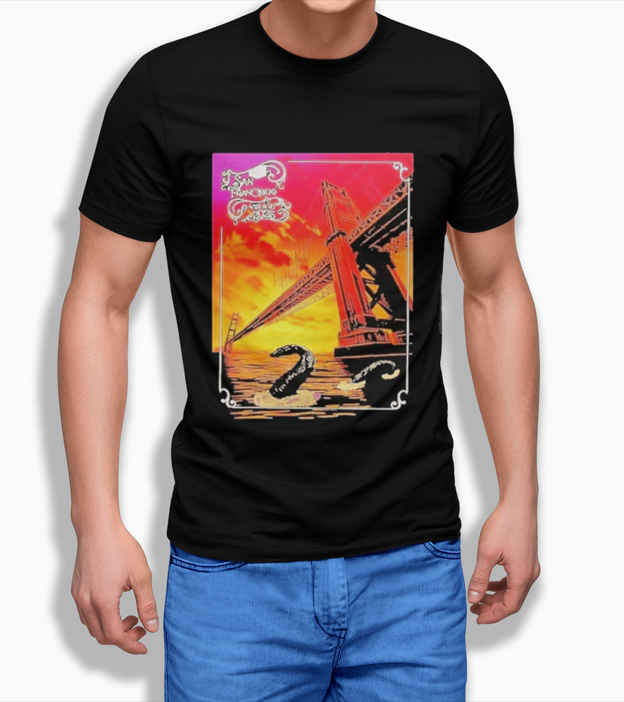 Phish The Spring Tour 2025 Bill Graham Civic Auditorium San Francisco April 22nd 23rdBridge T-Shirt
