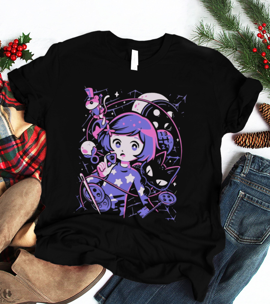 PixelEyeBat Moonlit Adventure Secret Portal Fantasy T-Shirt