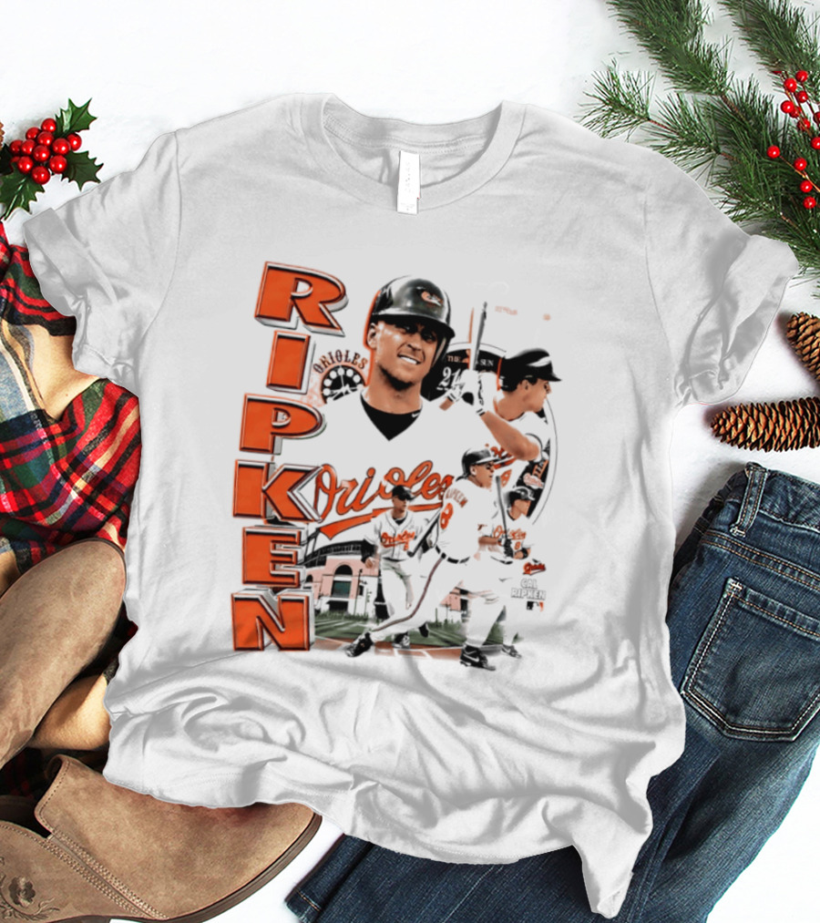 Ripken Baltimore Orioles MLB 2026 Collage Baseball Themed Fan Wear T-Shirt