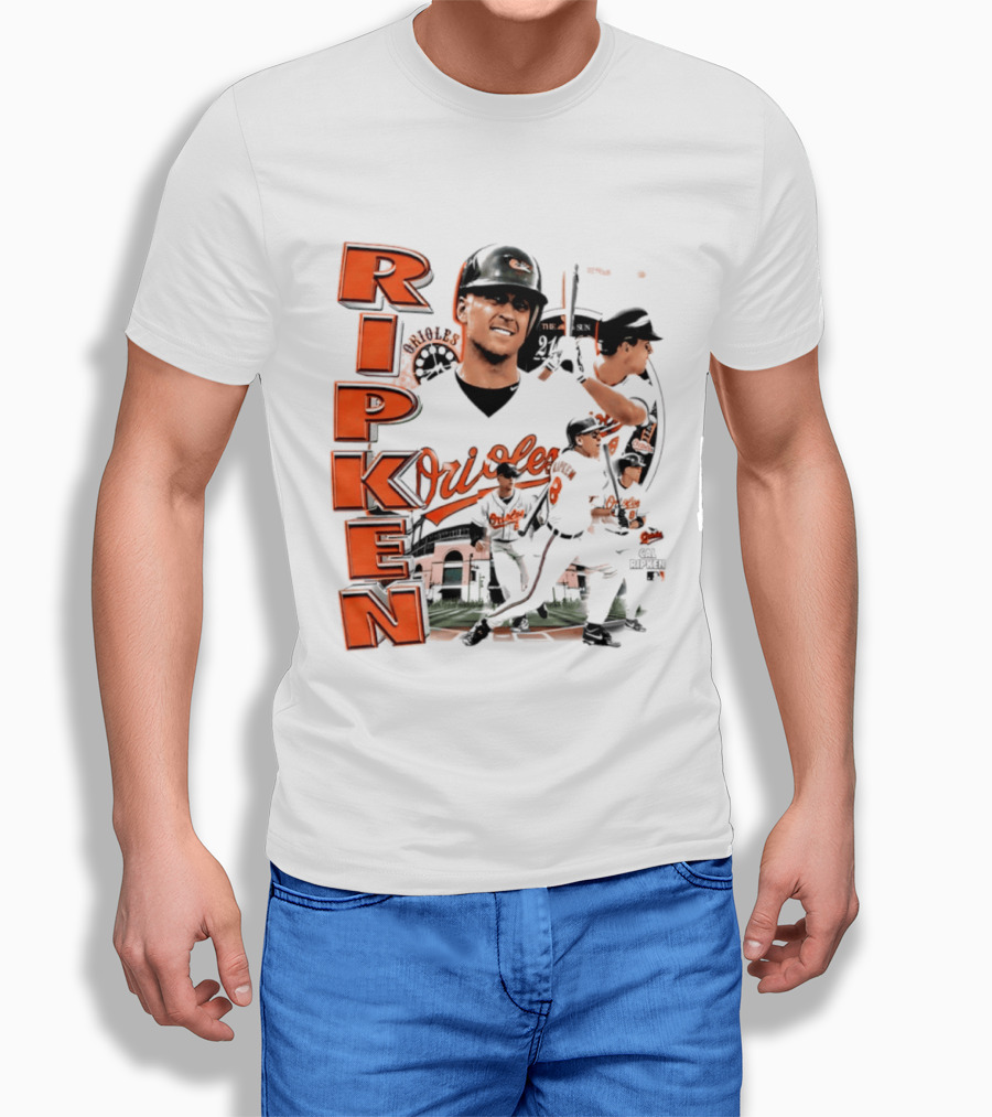 Ripken Baltimore Orioles MLB 2026 Collage Baseball Themed Fan Wear T-Shirt