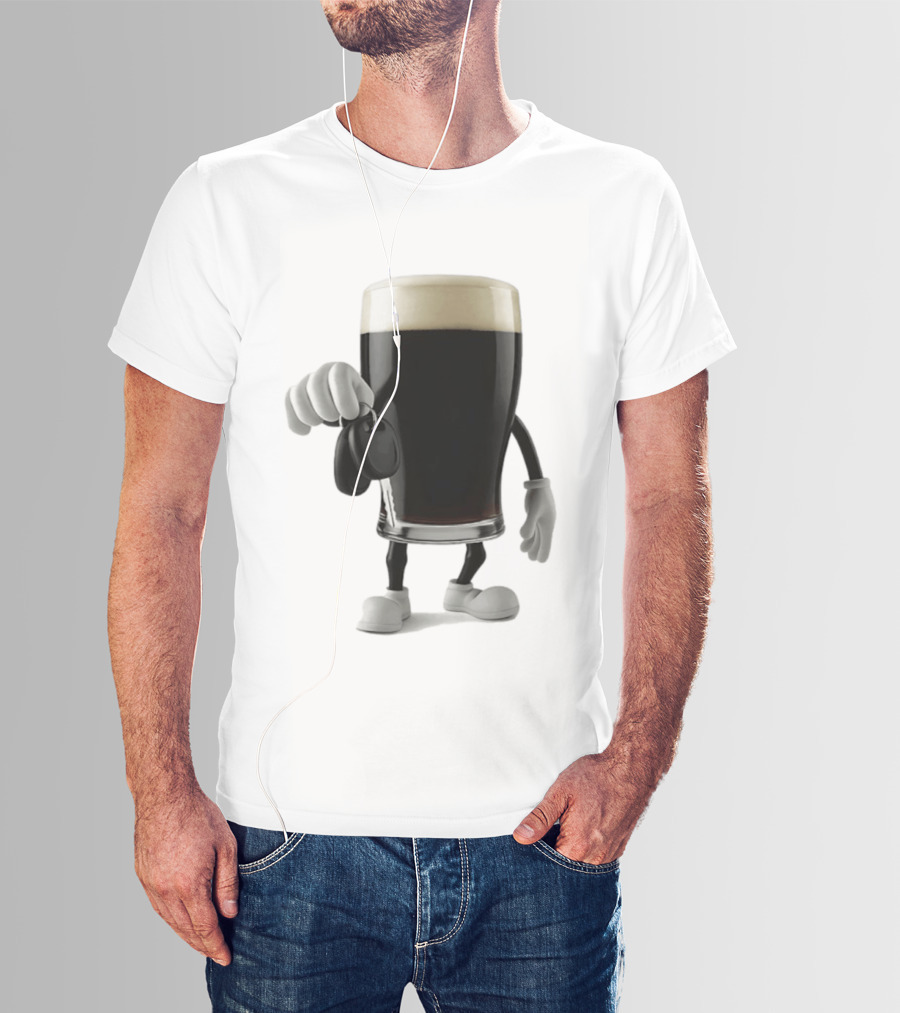 Guinness Beer Pint Holding Car Keys T-Shirt