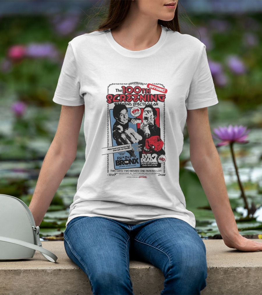 Propeller Arcade 100th Screening Weekend Spectacular Rumble In The Bronx August 22 2026 Evil Dead 2 T-Shirt