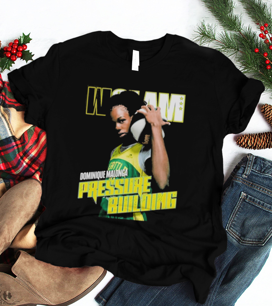 WSLAM Dominique Malonga Pressure Building Seattle Storm T-Shirt