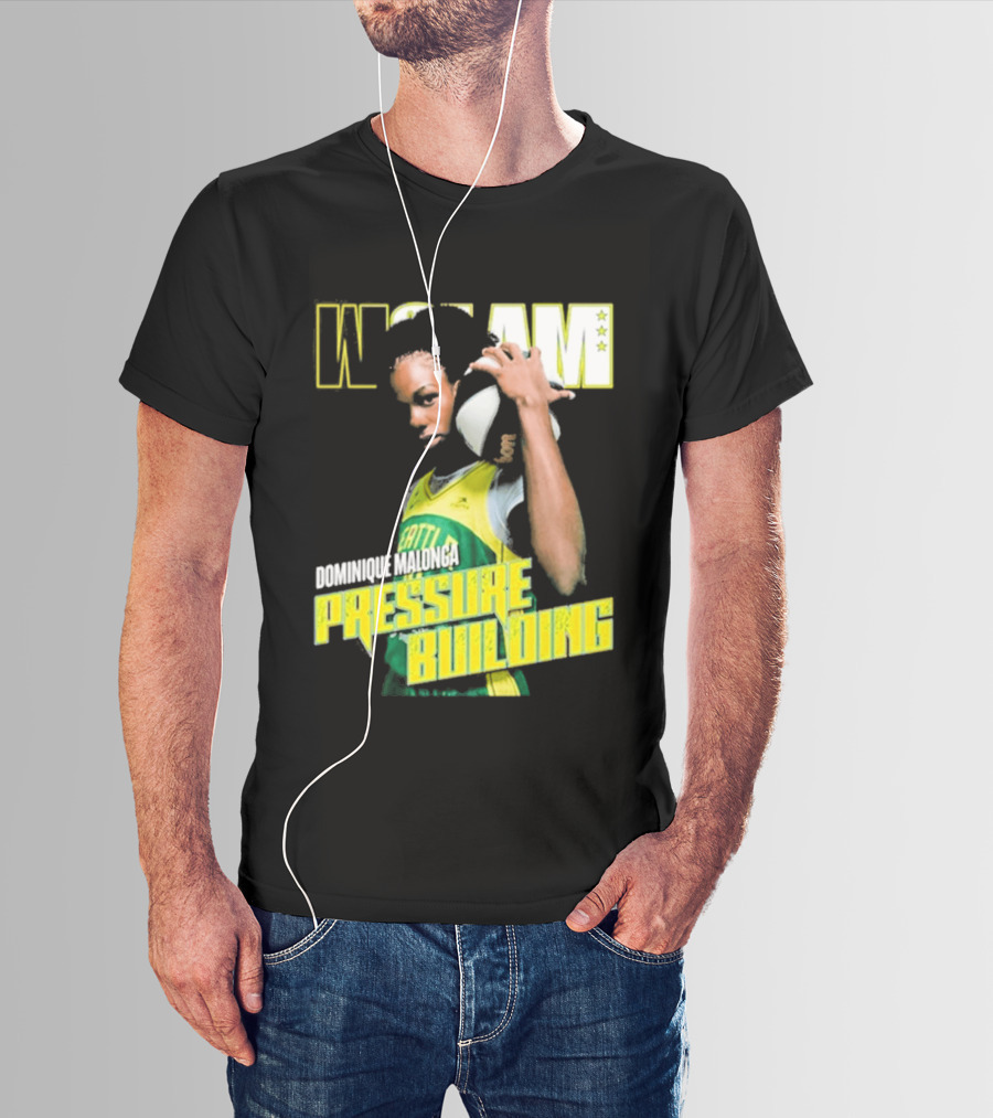 WSLAM Dominique Malonga Pressure Building Seattle Storm T-Shirt