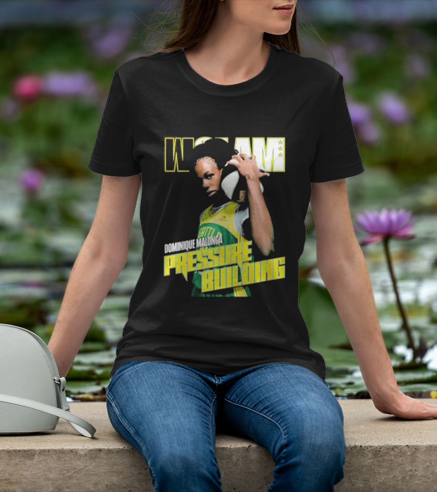 WSLAM Dominique Malonga Pressure Building Seattle Storm T-Shirt