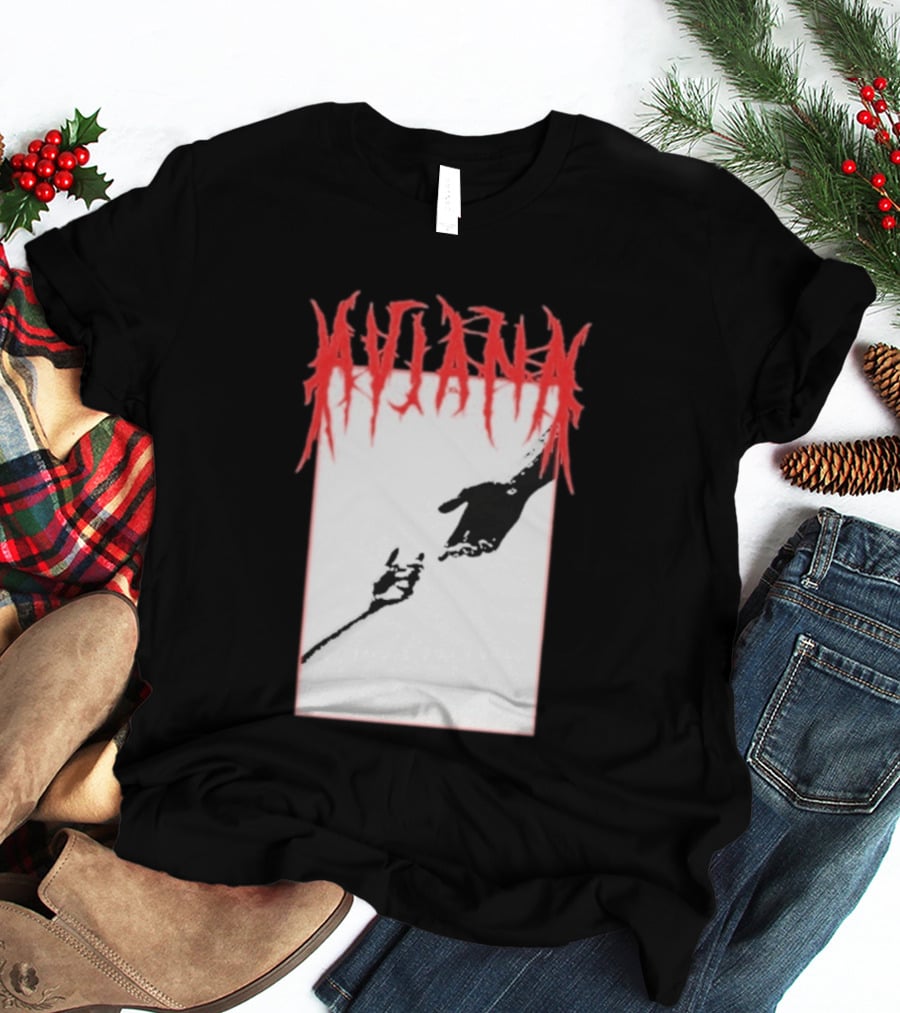 Aviana Death Corporation Hands Graphic Black And Red T-Shirt