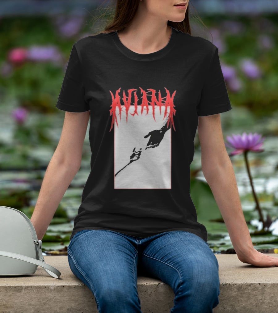 Aviana Death Corporation Hands Graphic Black And Red T-Shirt