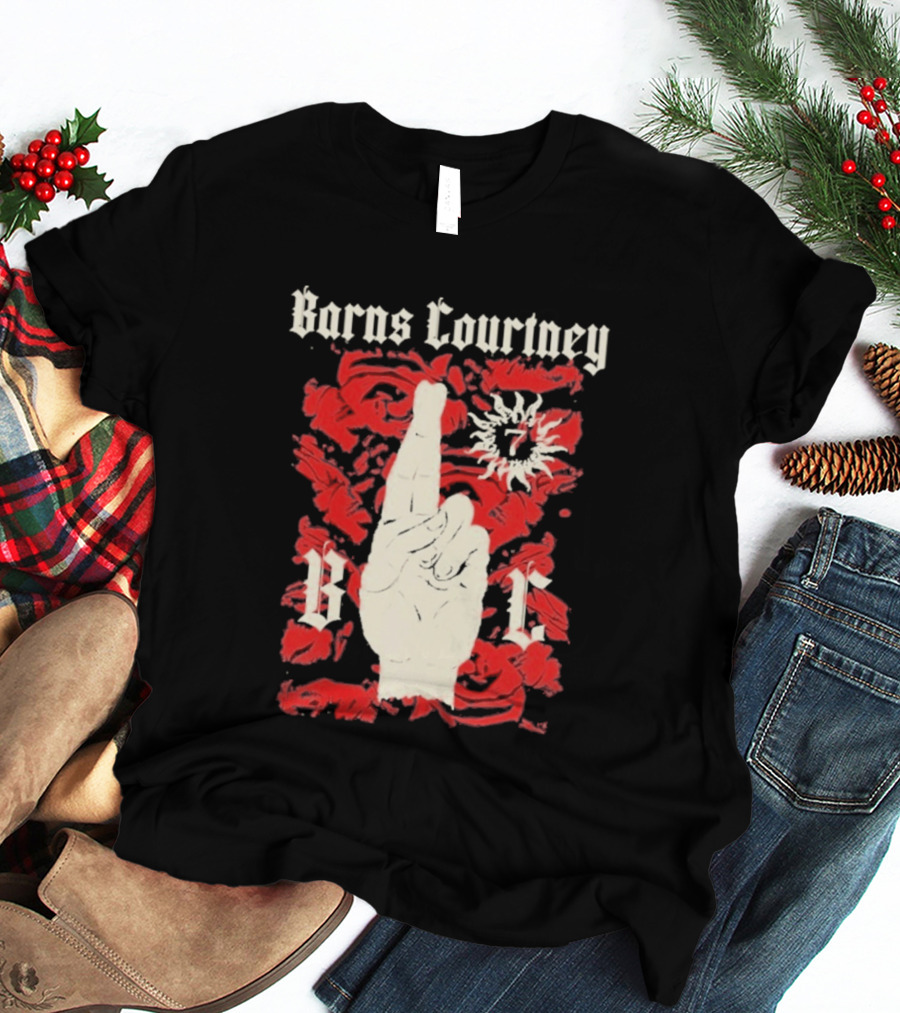Barns Courtney Icon Roses Crossed Fingers V I C T-Shirt