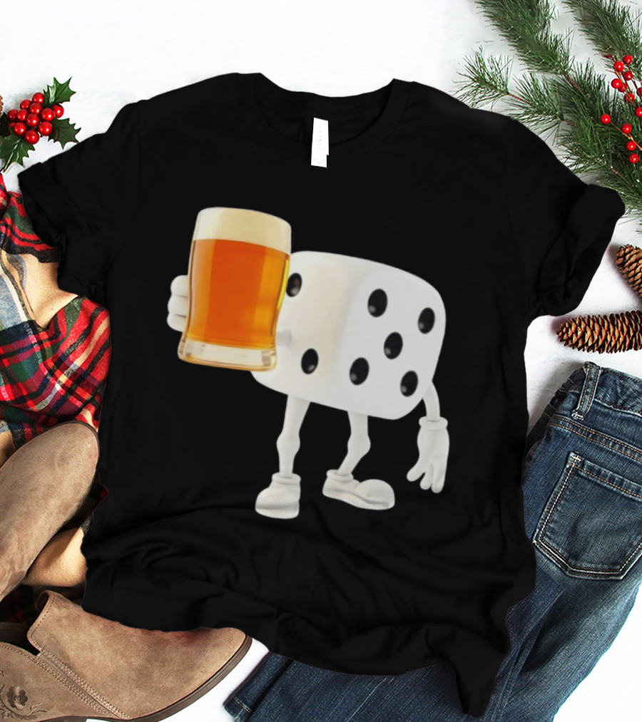 Dice Holding Beer Meme T-Shirt