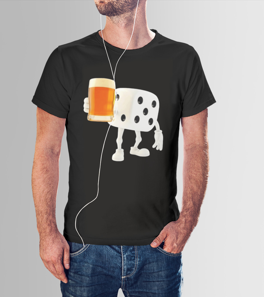 Dice Holding Beer Meme T-Shirt
