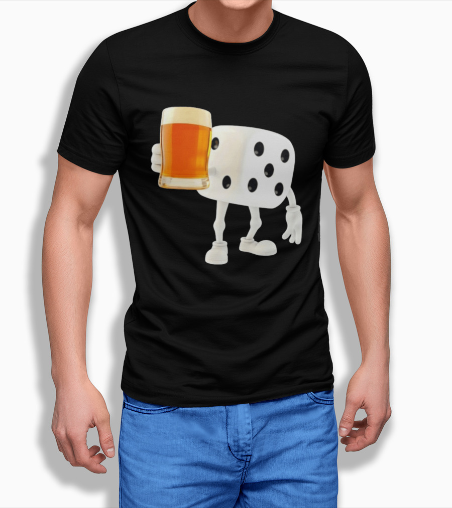 Dice Holding Beer Meme T-Shirt