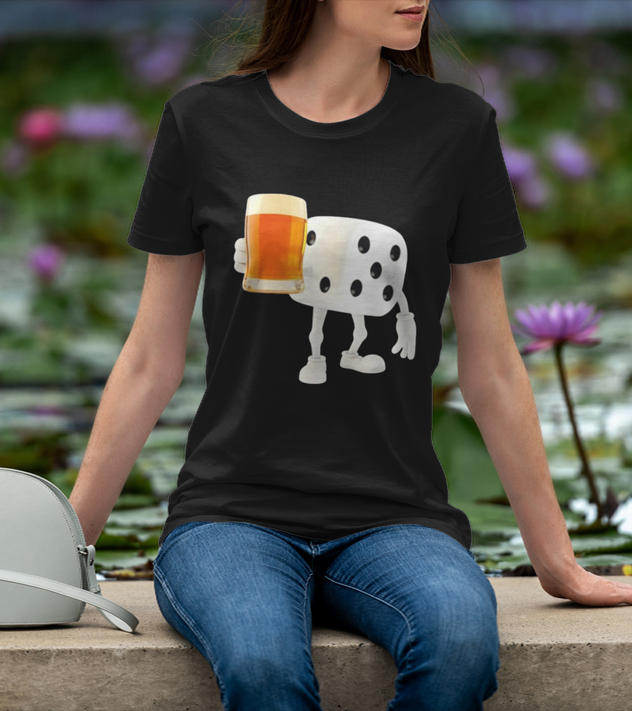 Dice Holding Beer Meme T-Shirt