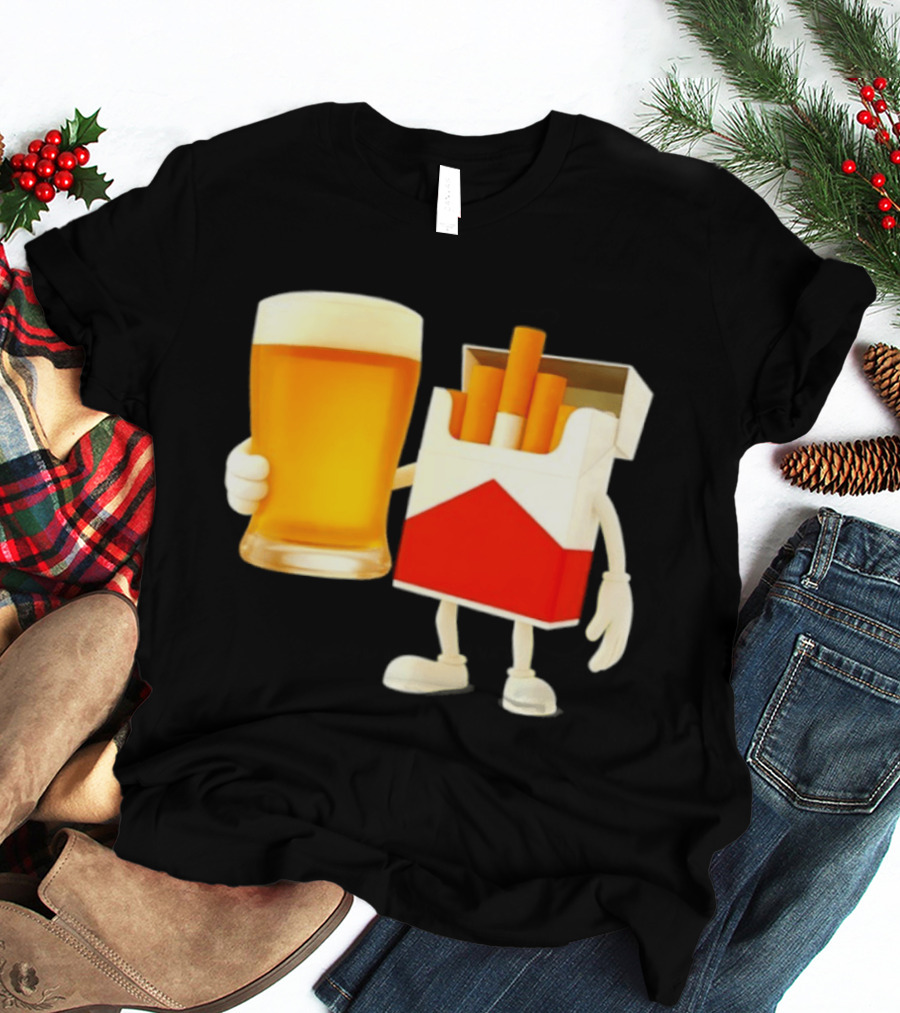 Beer And Marlboro Cigarettes Friendship Meme T-Shirt