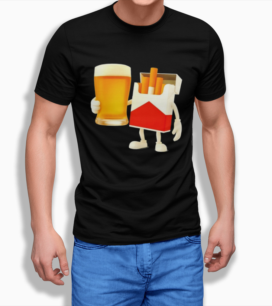 Beer And Marlboro Cigarettes Friendship Meme T-Shirt