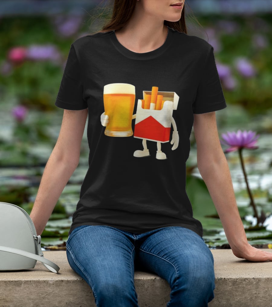 Beer And Marlboro Cigarettes Friendship Meme T-Shirt
