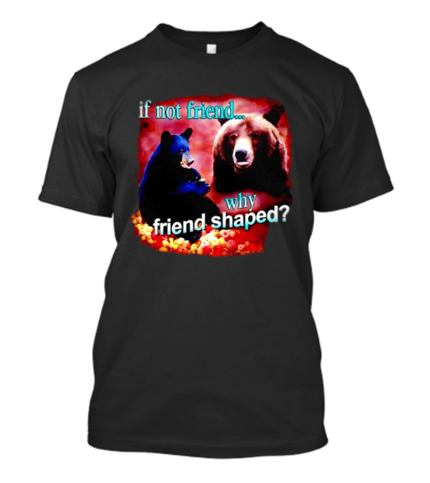 If Not Friend Why Friend Shaped Bear With Two Bears T-Shirt