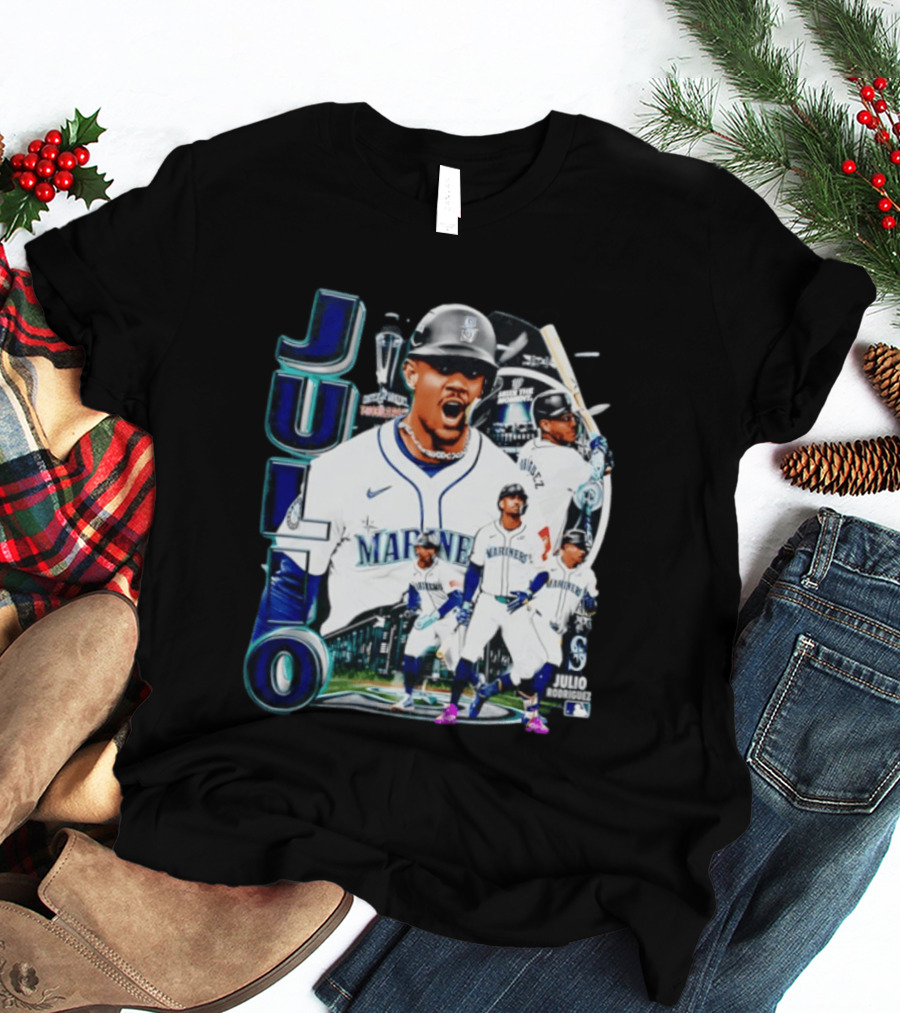Julio Rodriguez Seattle Mariners MLB 2026 Collage Mariners Baseball Player T-Shirt