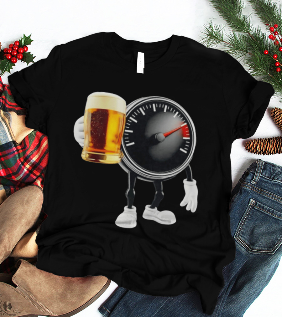 Speedometer Beer Gauge Fun Drinking Meter T-Shirt