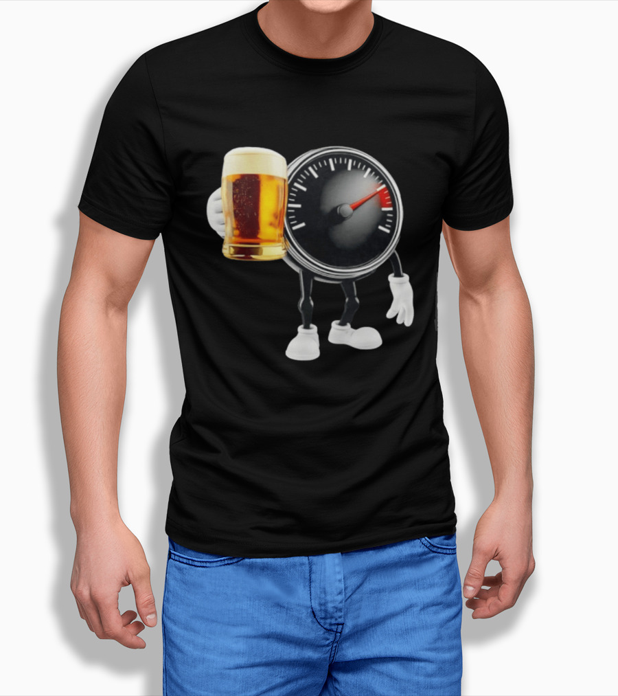 Speedometer Beer Gauge Fun Drinking Meter T-Shirt