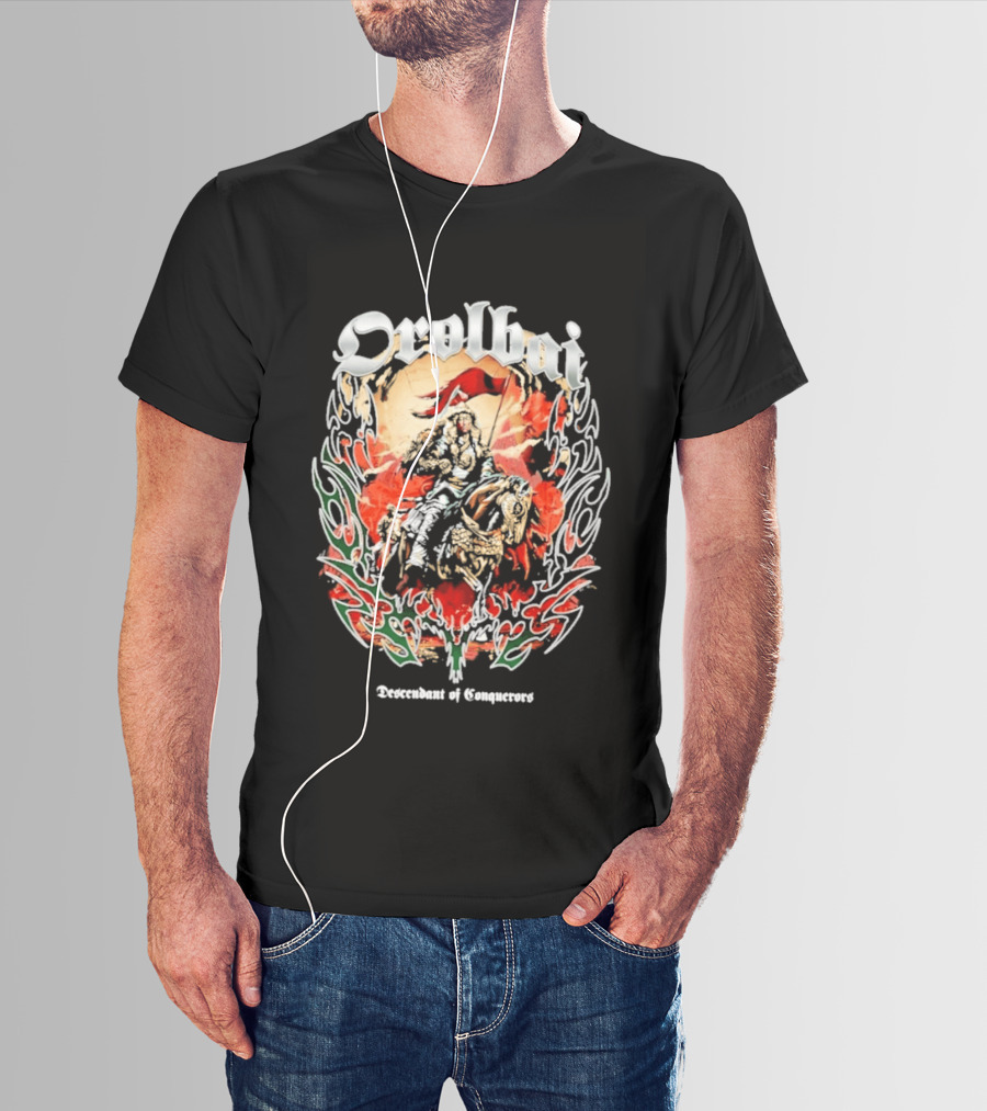 Orolbai Myktybek Descendant Of Conquerors Flame Warrior T-Shirt