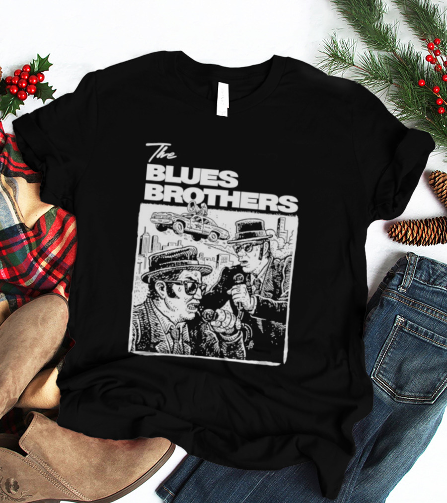 The Blues Brothers John Belushi Dan Aykroyd Classic Movie Scene Iconic Moment T-Shirt
