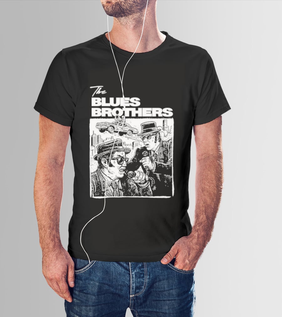 The Blues Brothers John Belushi Dan Aykroyd Classic Movie Scene Iconic Moment T-Shirt