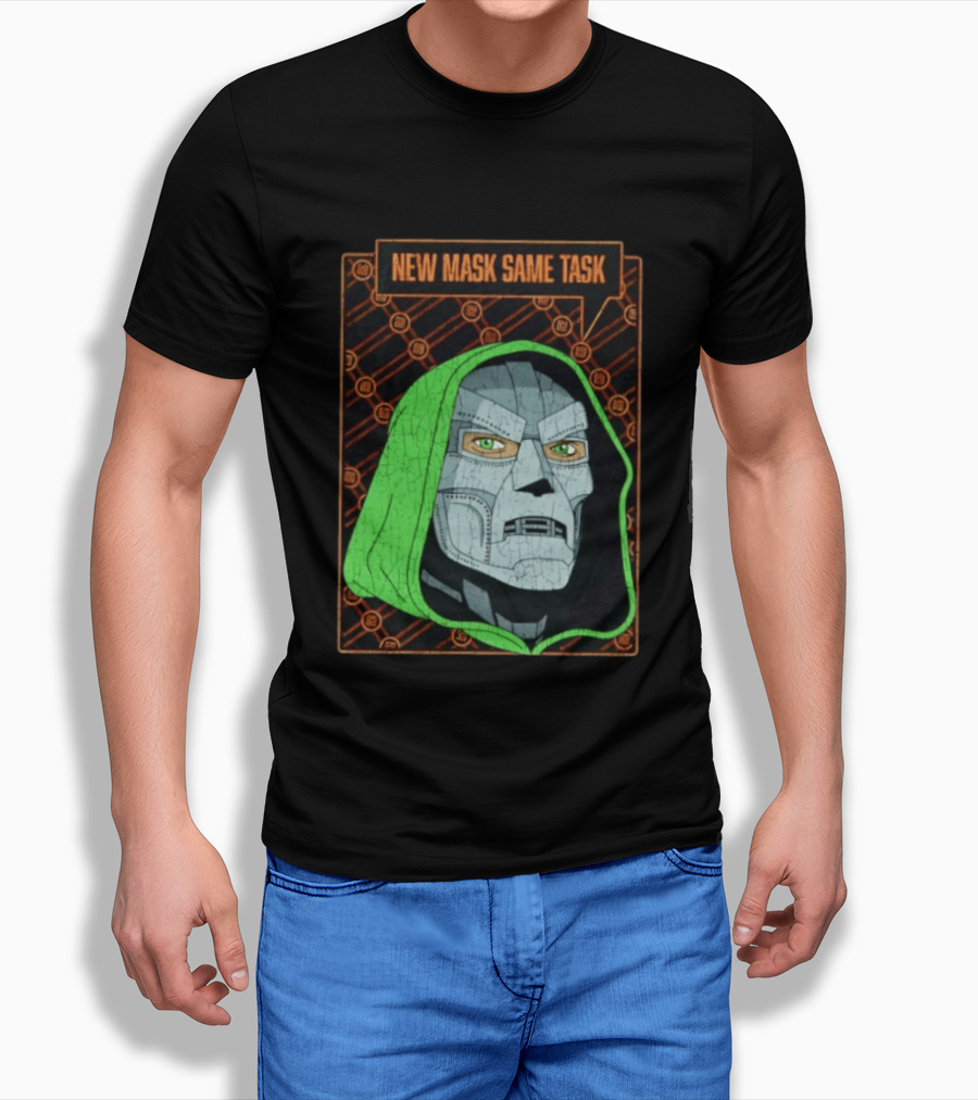 New Mask Same Task Doctor Doom Marvel Villain Green Hood Comic Book Hero T-Shirt