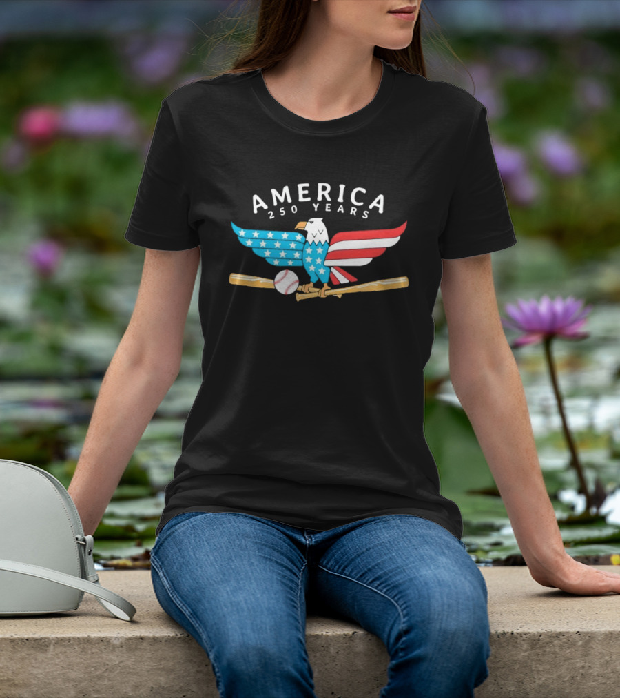 Schaumburg Boomers Independence Day America 250 Years Eagle Baseball Celebration T-Shirt