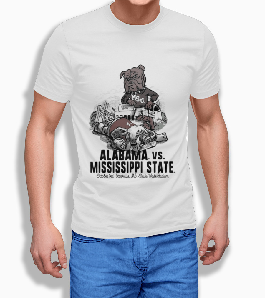 Alabama Vs Mississippi State October 3rd Starkville MS Davis Wade Stadium MSU T-Shirt