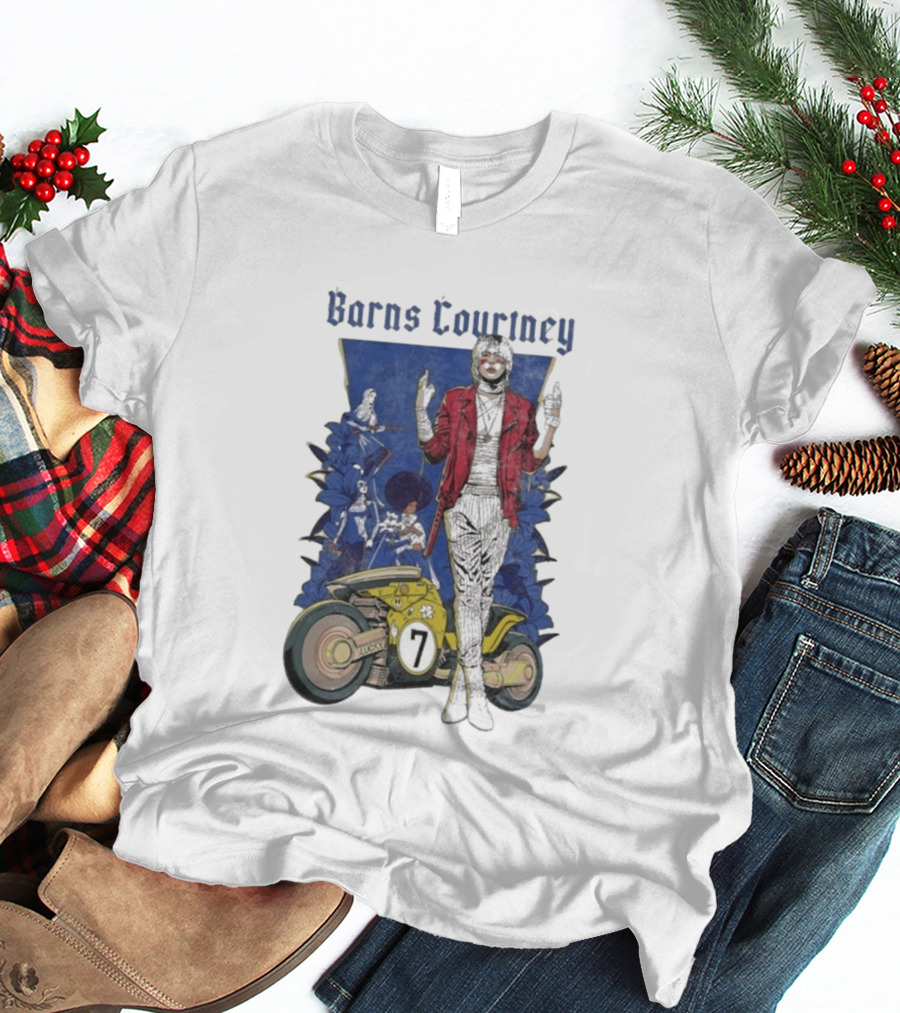 Barns Courtney Lucky 7 Anime Motorcycle And Music T-Shirt