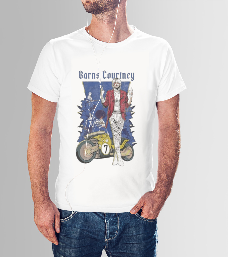 Barns Courtney Lucky 7 Anime Motorcycle And Music T-Shirt
