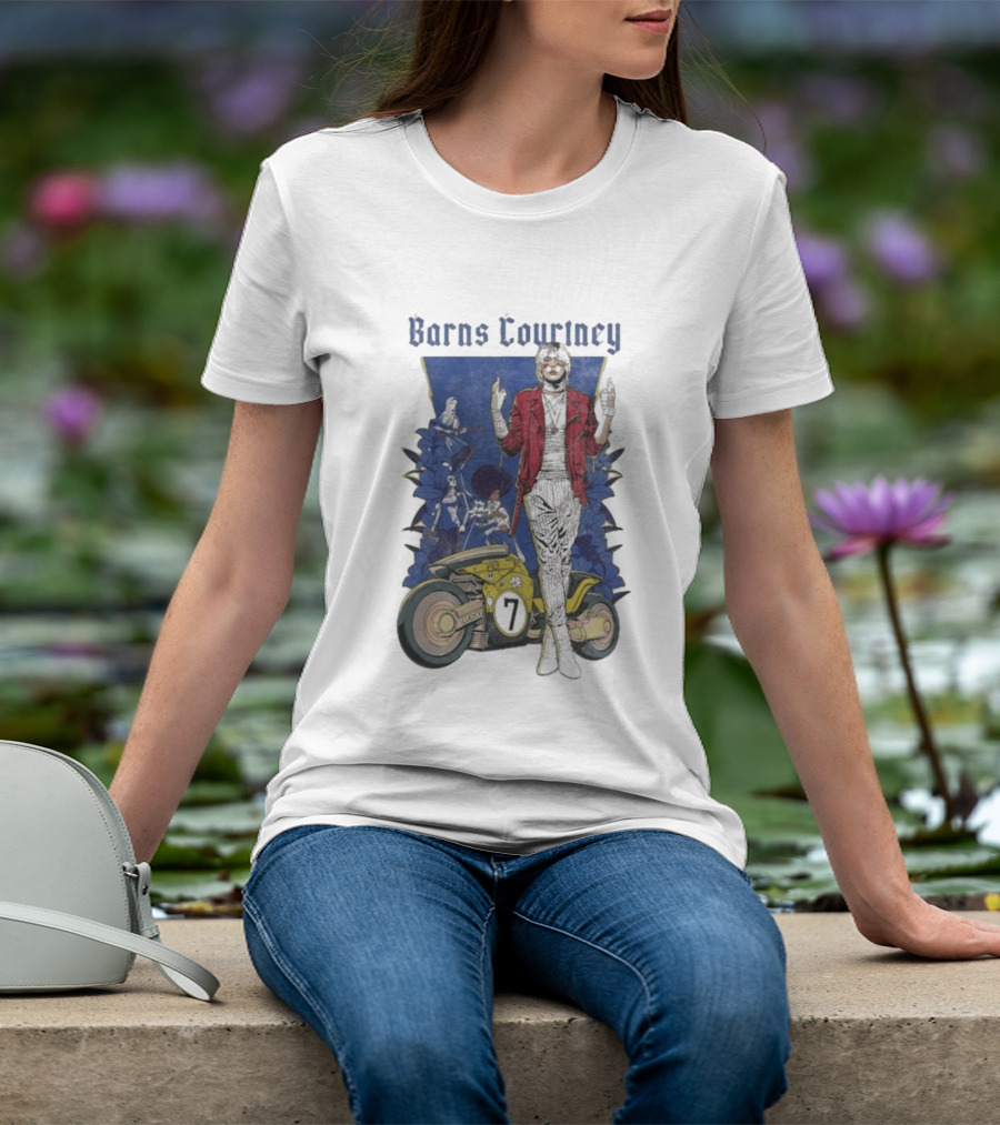 Barns Courtney Lucky 7 Anime Motorcycle And Music T-Shirt