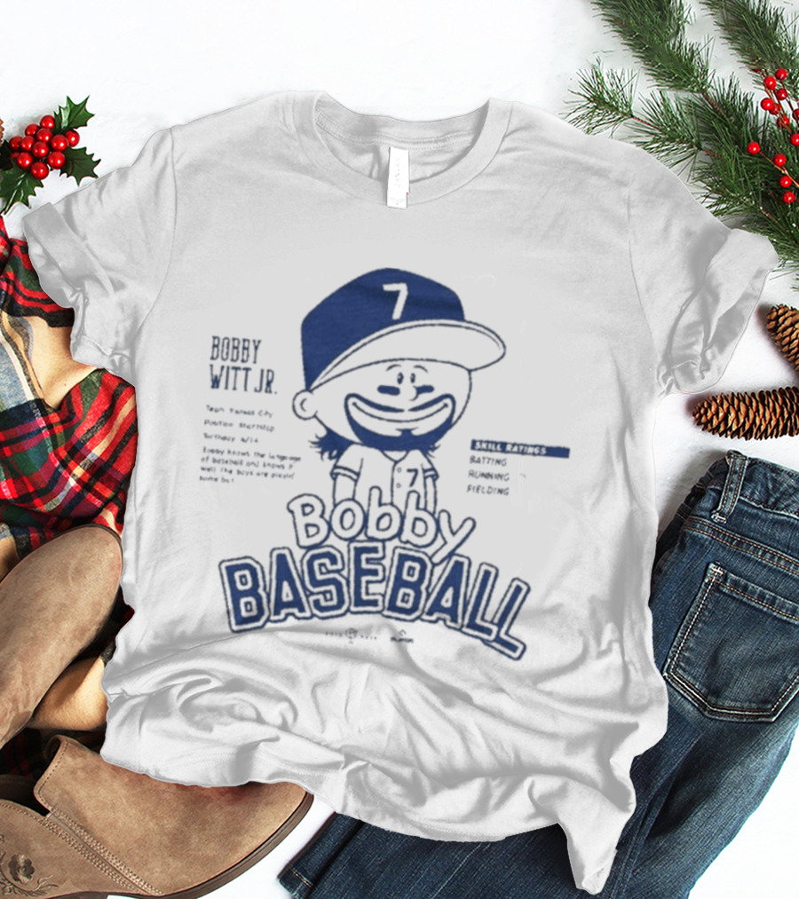 Bobby Witt Jr Bobby Baseball Cartoon T-Shirt