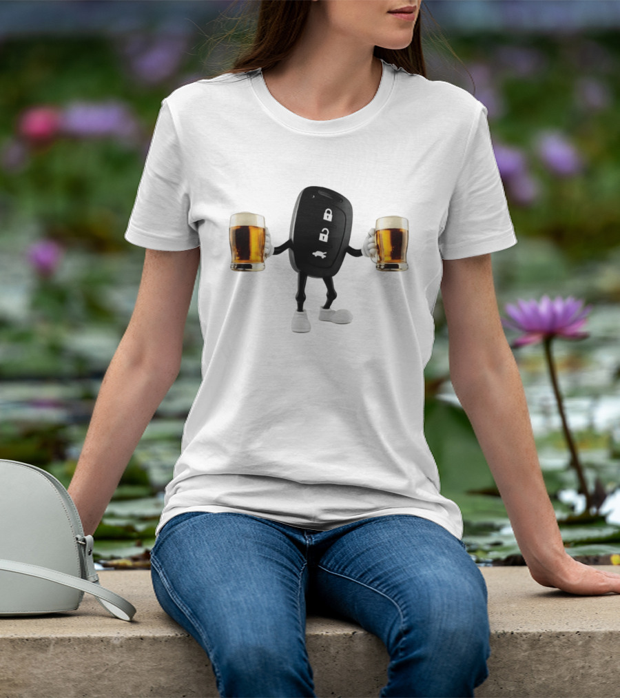 Car Keys Beer S Lock Unlock Funny Meme T-Shirt