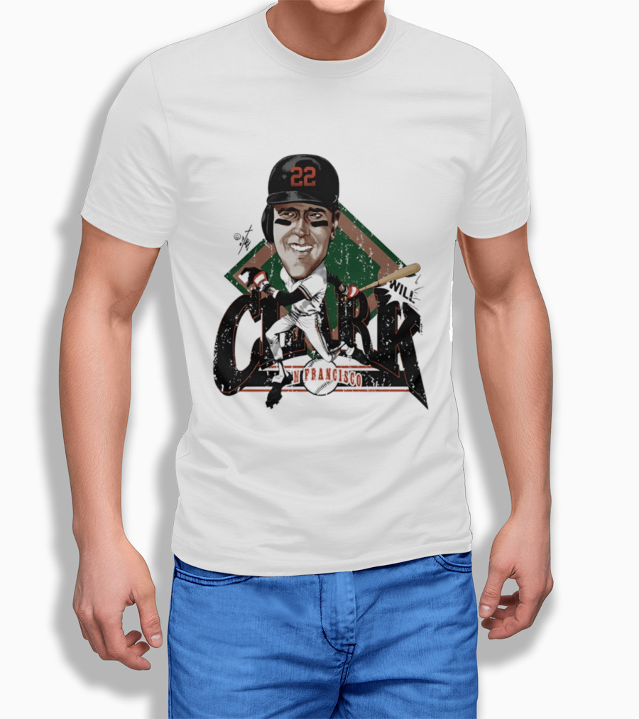 Will Clark San Francisco Giants 22 Bruce Stark Caricature T-Shirt