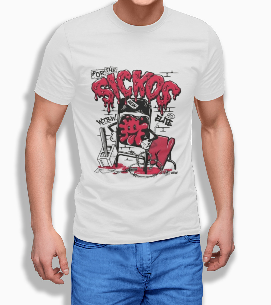 For The Sickos AEW All Elite Wrestling Dripping Graffiti T-Shirt
