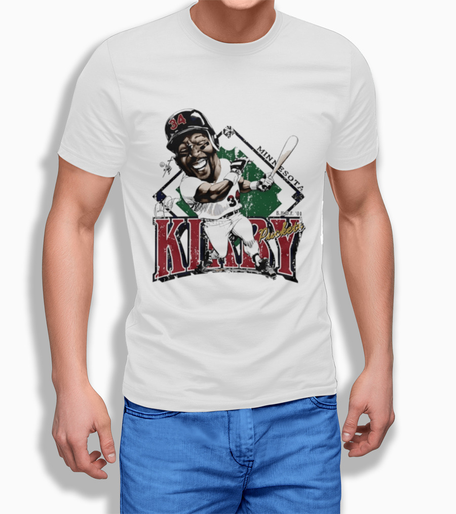 Kirby Puckett Minnesota Twins Bruce Stark Caricature Vintage Sports T-Shirt
