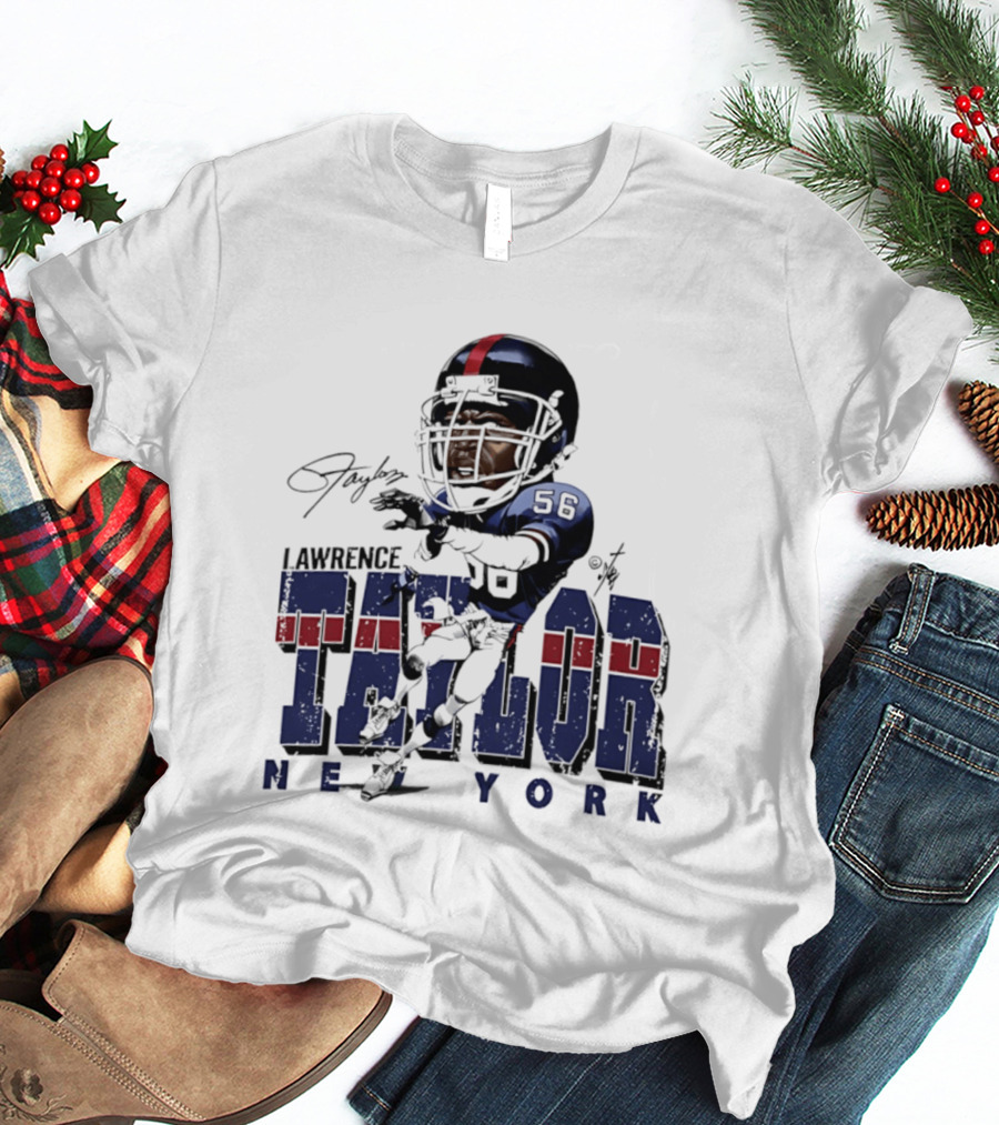 Lawrence Taylor New York Giants Bruce Stark Caricature 56 T-Shirt
