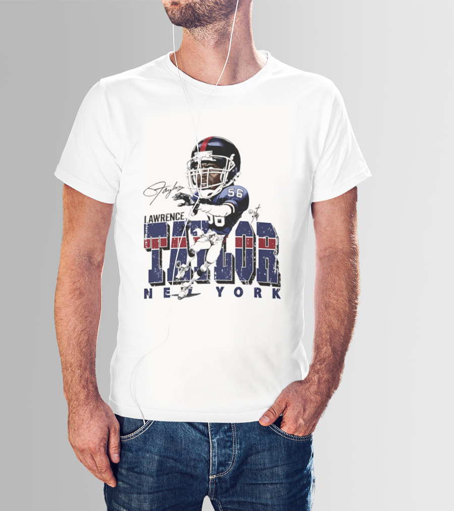 Lawrence Taylor New York Giants Bruce Stark Caricature 56 T-Shirt
