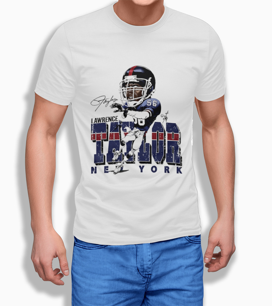 Lawrence Taylor New York Giants Bruce Stark Caricature 56 T-Shirt