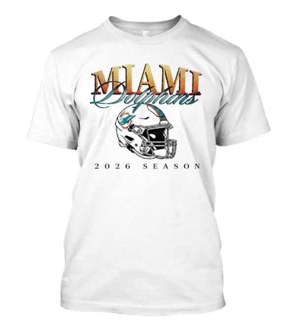 Miami Dolphins 2026 Season Helmet T-Shirt