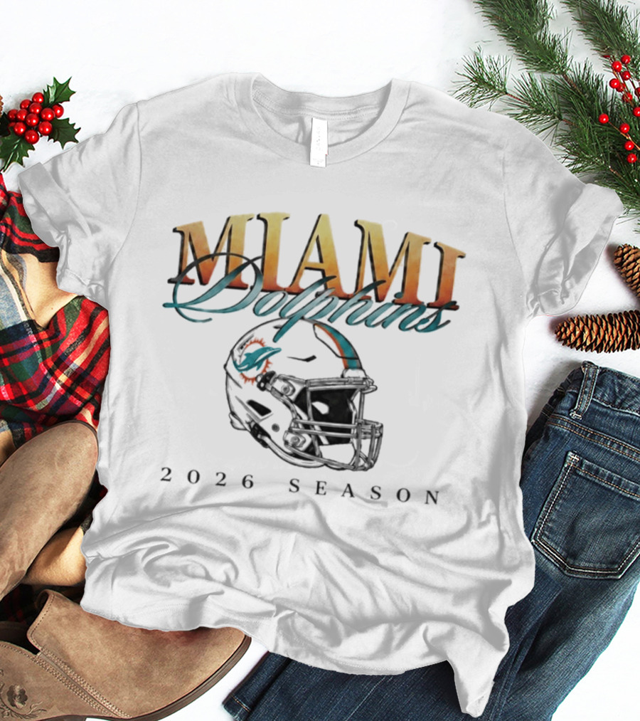Miami Dolphins 2026 Season Helmet T-Shirt
