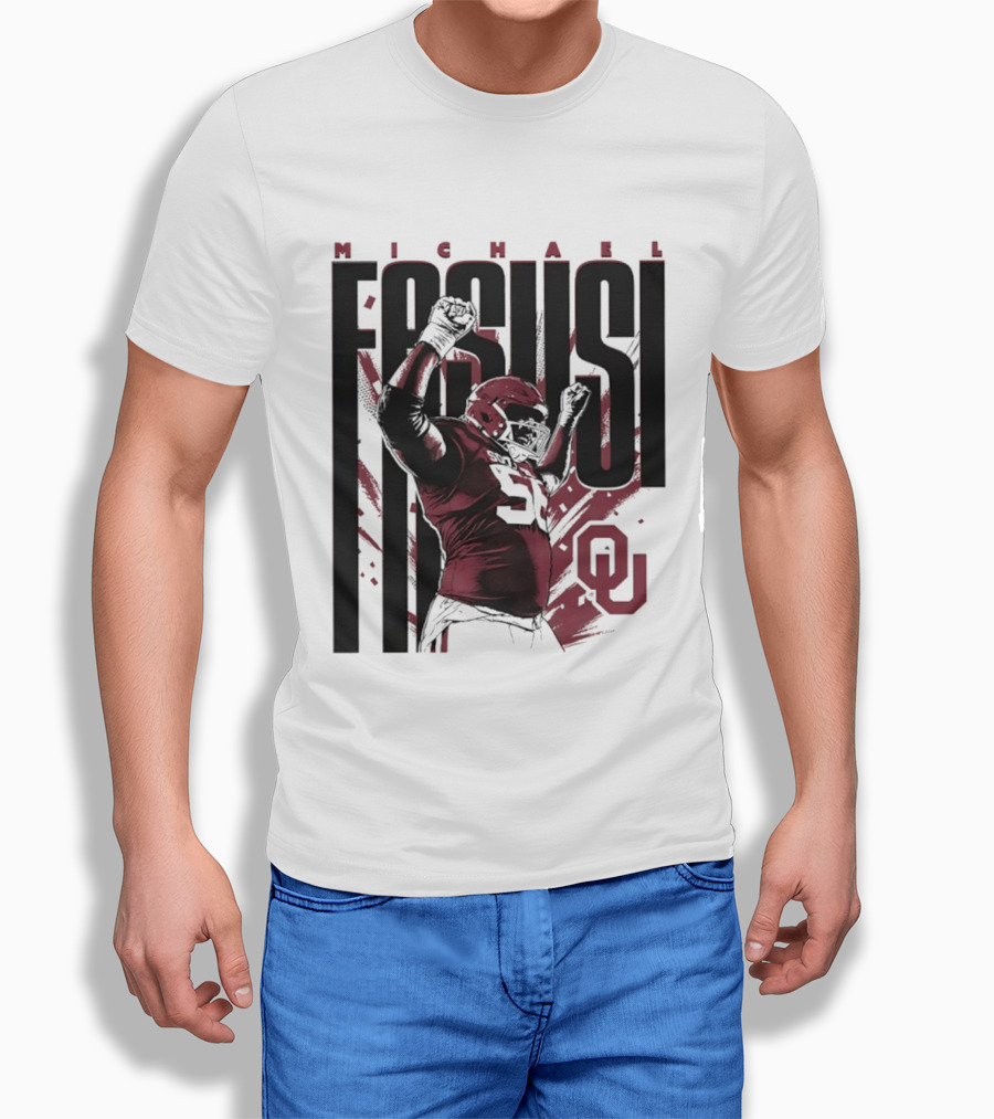 Michael Fasusi Oklahoma Sooners Football NCAA Player OU T-Shirt