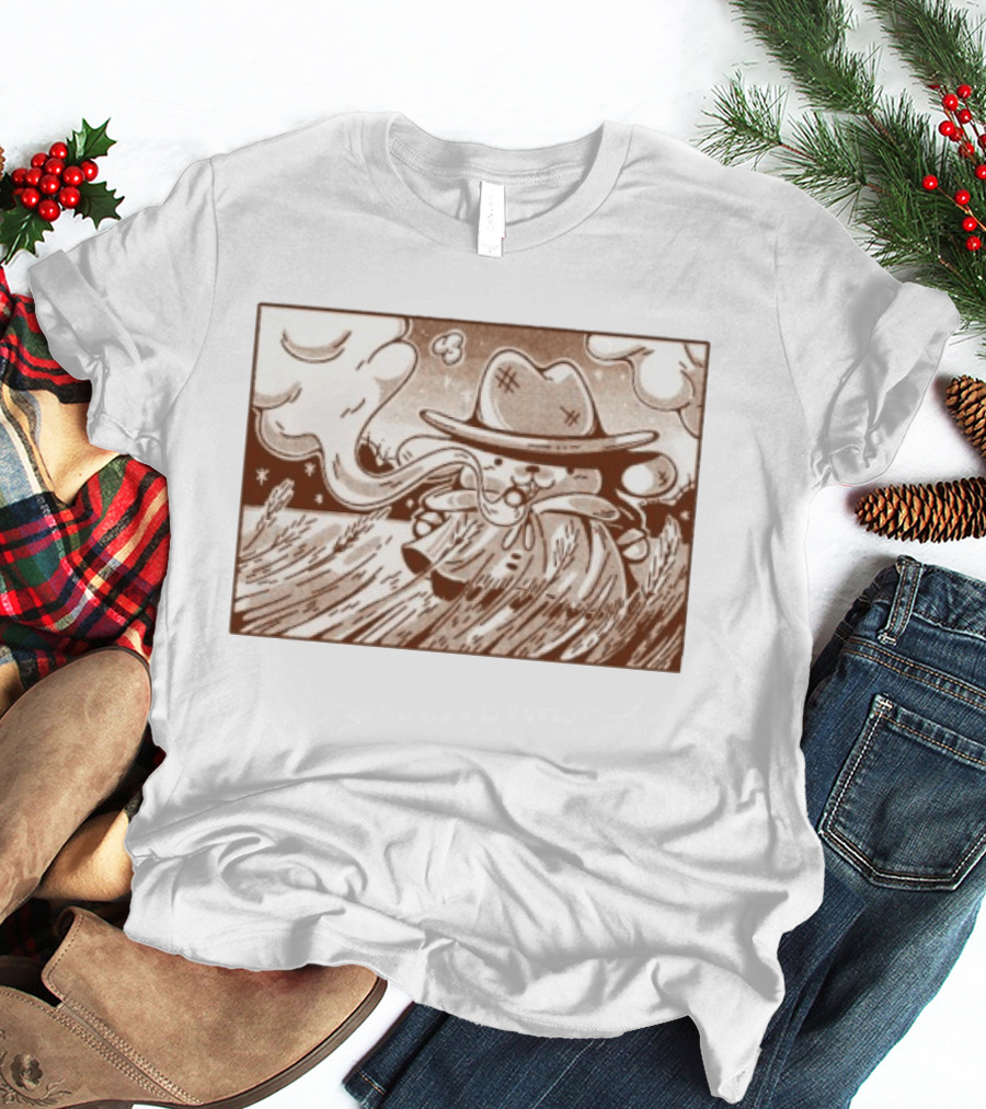 Pompompurin Detective Adventure In Wheat Field Sanrio Scene T-Shirt